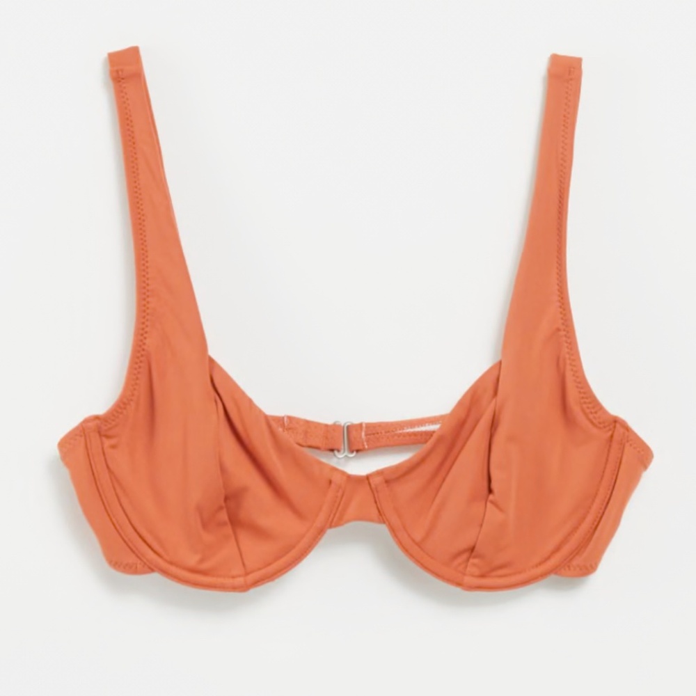 NWOT Rhythm underwire bikini top in Coral/Terracotta
